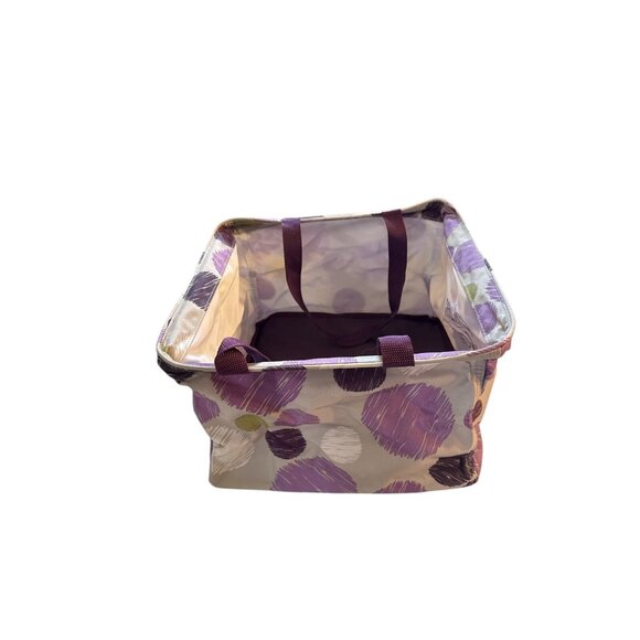 NEW Thirty-One Square Utility Tote Polka Dots 990A Sketchy Dot - Picture 1 of 4